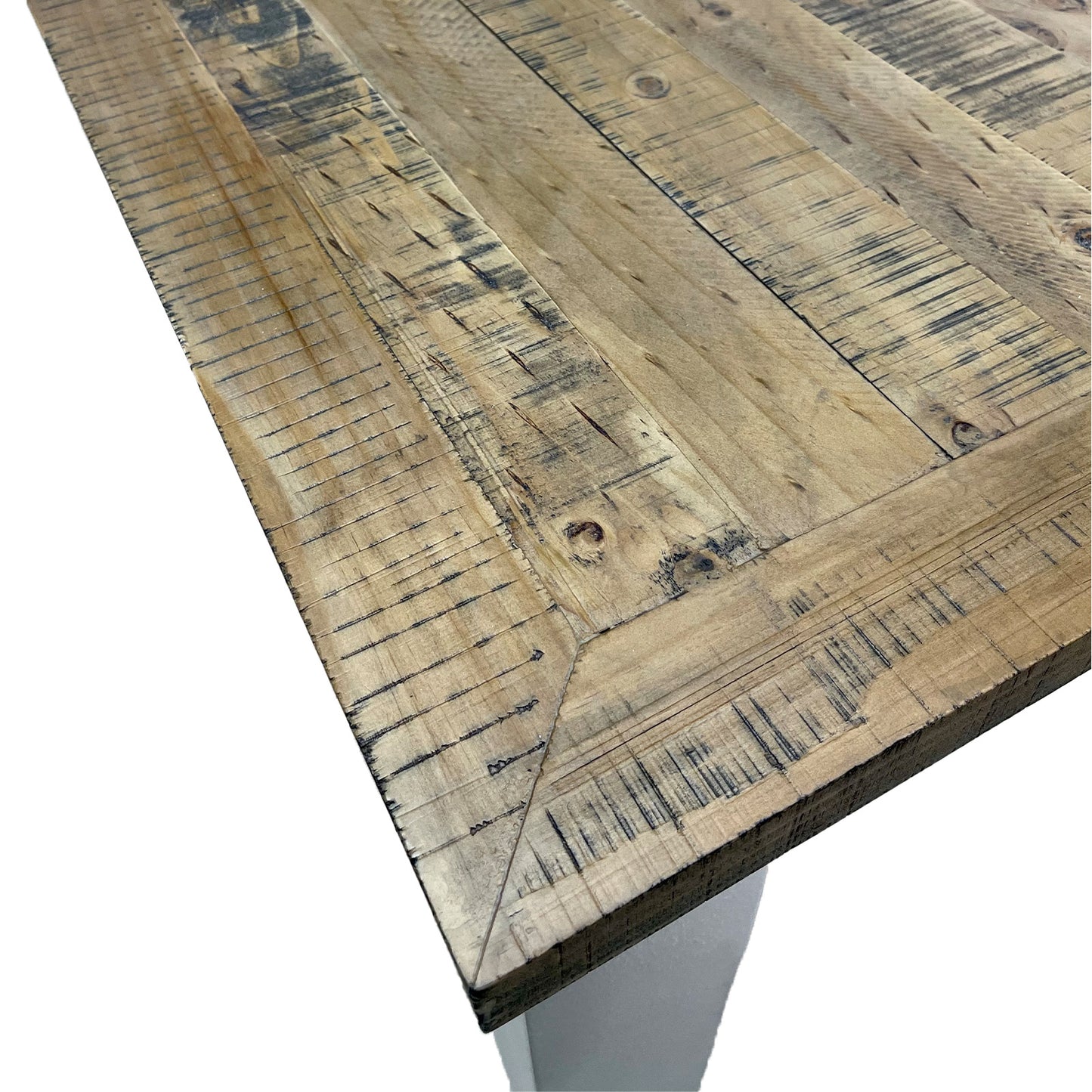 
                  
                    Esstisch Pinie massiv recycelt 220 x 100 cm Weiss / Natur Landhaus Byron
                  
                