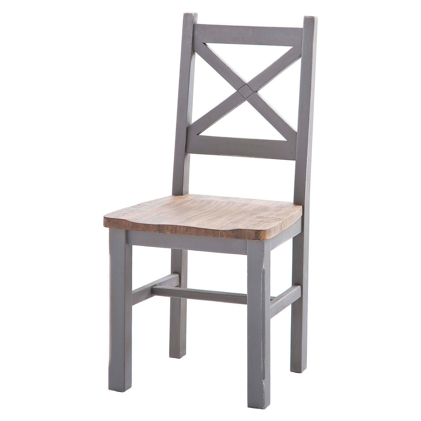 
                  
                    Holzstuhl 2er-Set Pinie massiv recycelt Grau / Natur Landhaus Byron
                  
                