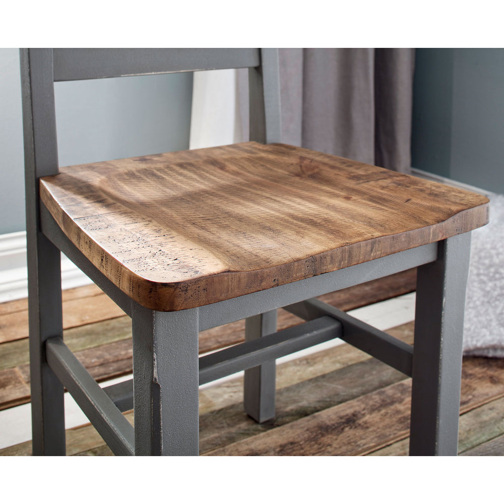
                  
                    Holzstuhl 2er-Set Pinie massiv recycelt Grau / Natur Landhaus Byron
                  
                