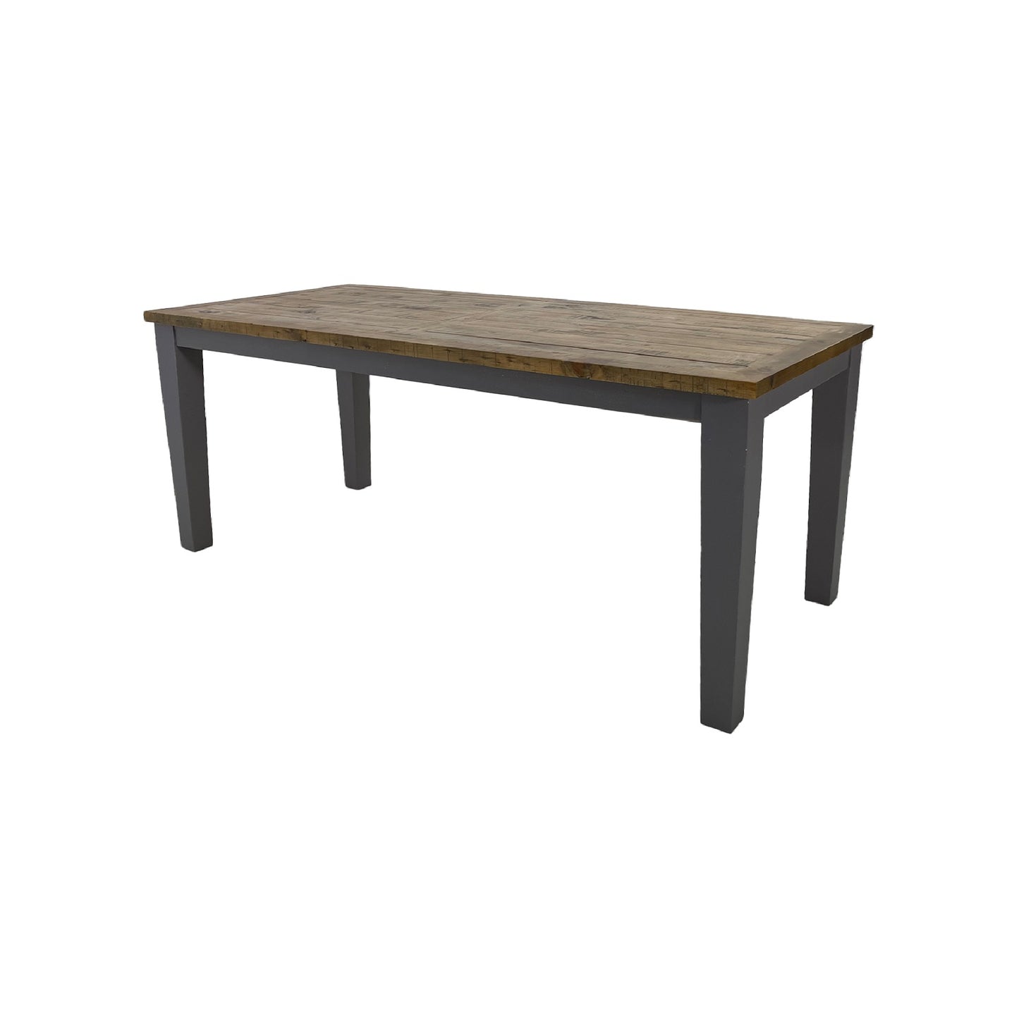 
                  
                    Esstisch 200 x 90 cm Pinie massiv recycelt grau / natur - Byron
                  
                