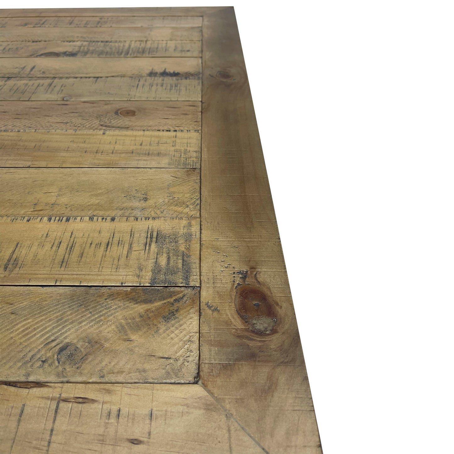
                  
                    Esstisch 200 x 90 cm Pinie massiv recycelt grau / natur - Byron
                  
                