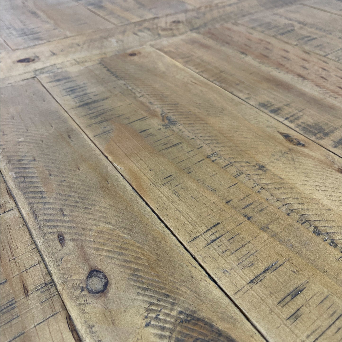 
                  
                    Esstisch 200 x 90 cm Pinie massiv recycelt grau / natur - Byron
                  
                