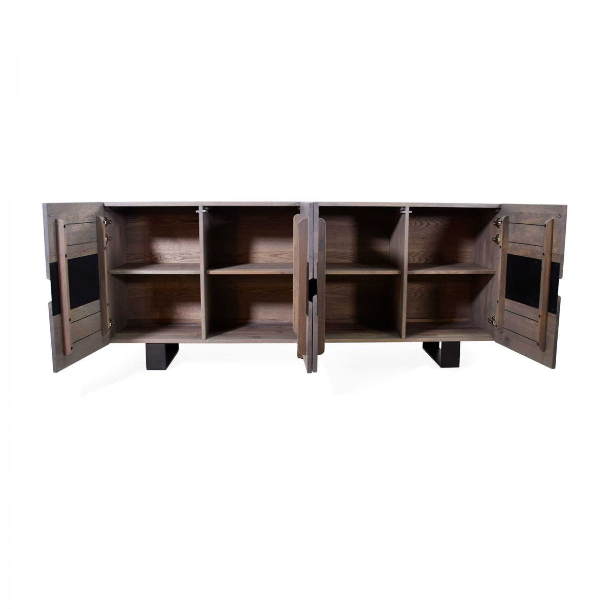 
                  
                    Sideboard Wildeiche massiv grau geölt / Metall 200 cm - Natural Shape
                  
                