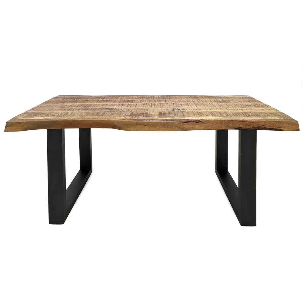 
                  
                    Esstisch 200 x 100 cm Massivholz Natur mit Baumkante / U-Fuß - Marten
                  
                