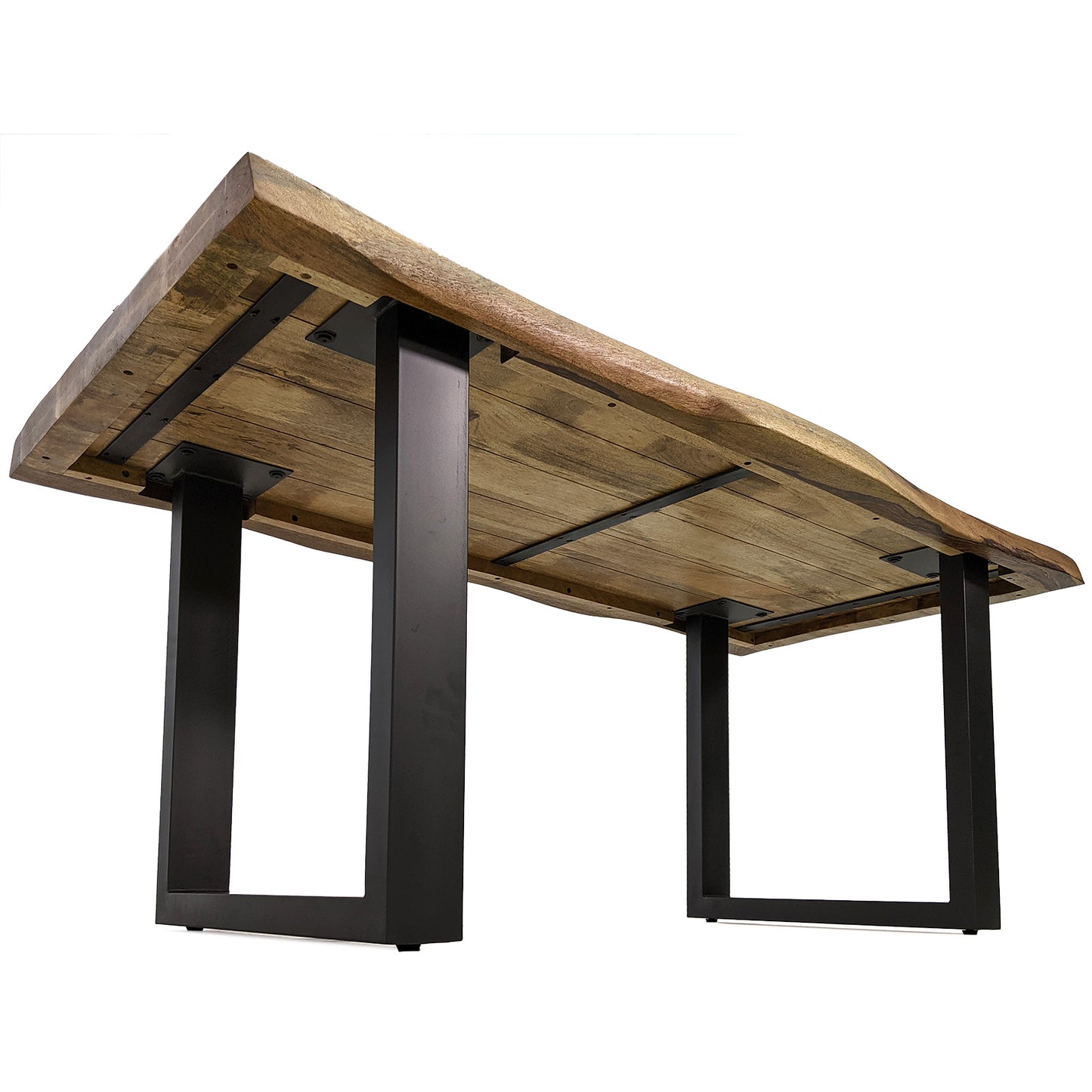 
                  
                    Esstisch 200 x 100 cm Massivholz Natur mit Baumkante / U-Fuß - Marten
                  
                