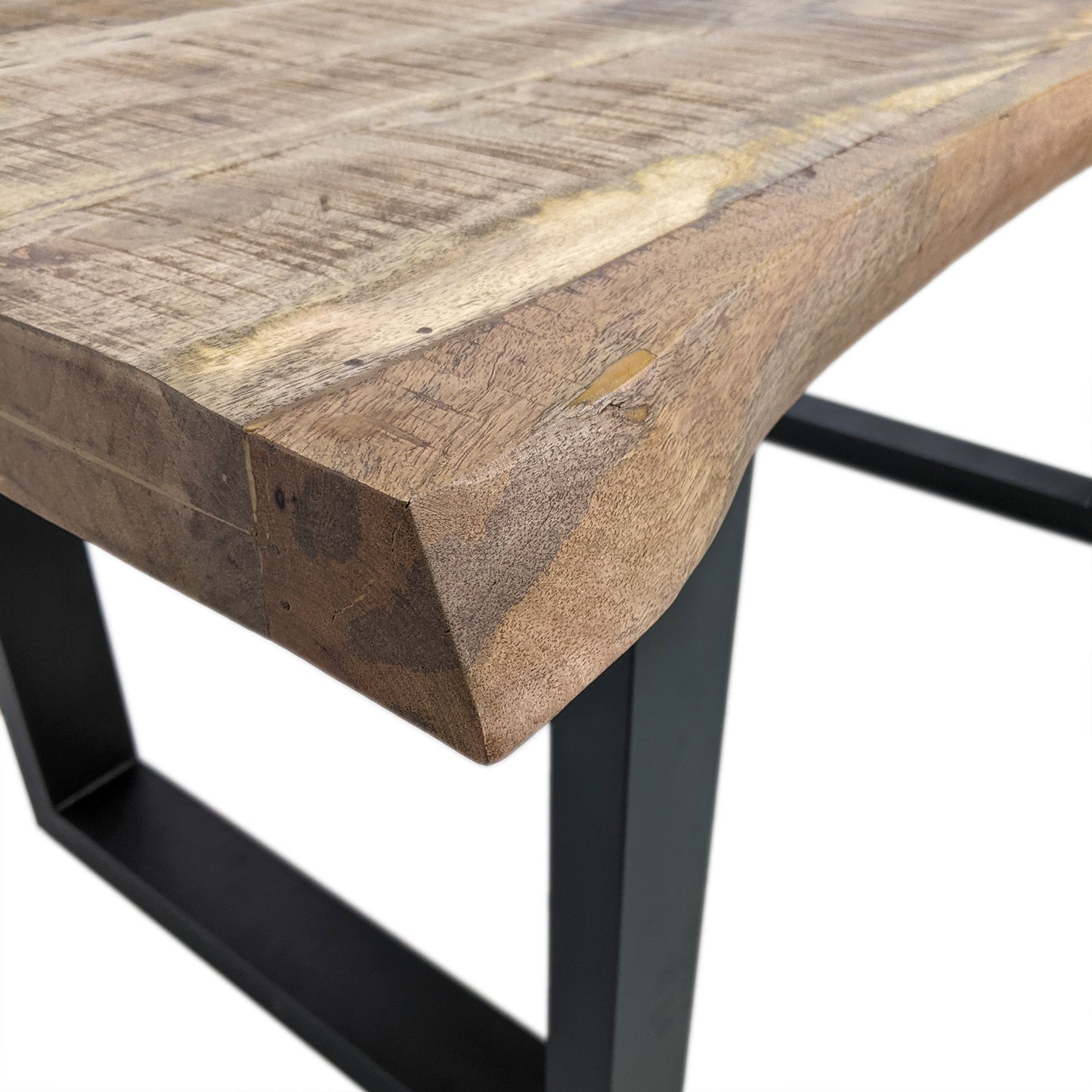 
                  
                    Esstisch 200 x 100 cm Massivholz Natur mit Baumkante / U-Fuß - Marten
                  
                