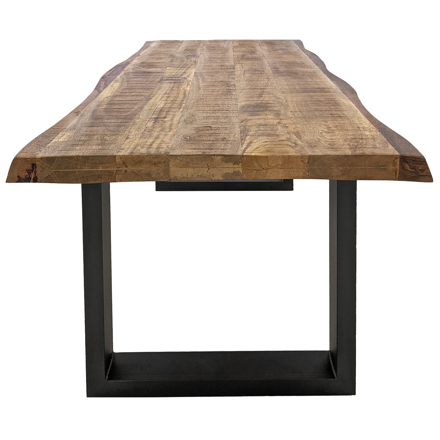 
                  
                    Esstisch 200 x 100 cm Massivholz Natur mit Baumkante / U-Fuß - Marten
                  
                