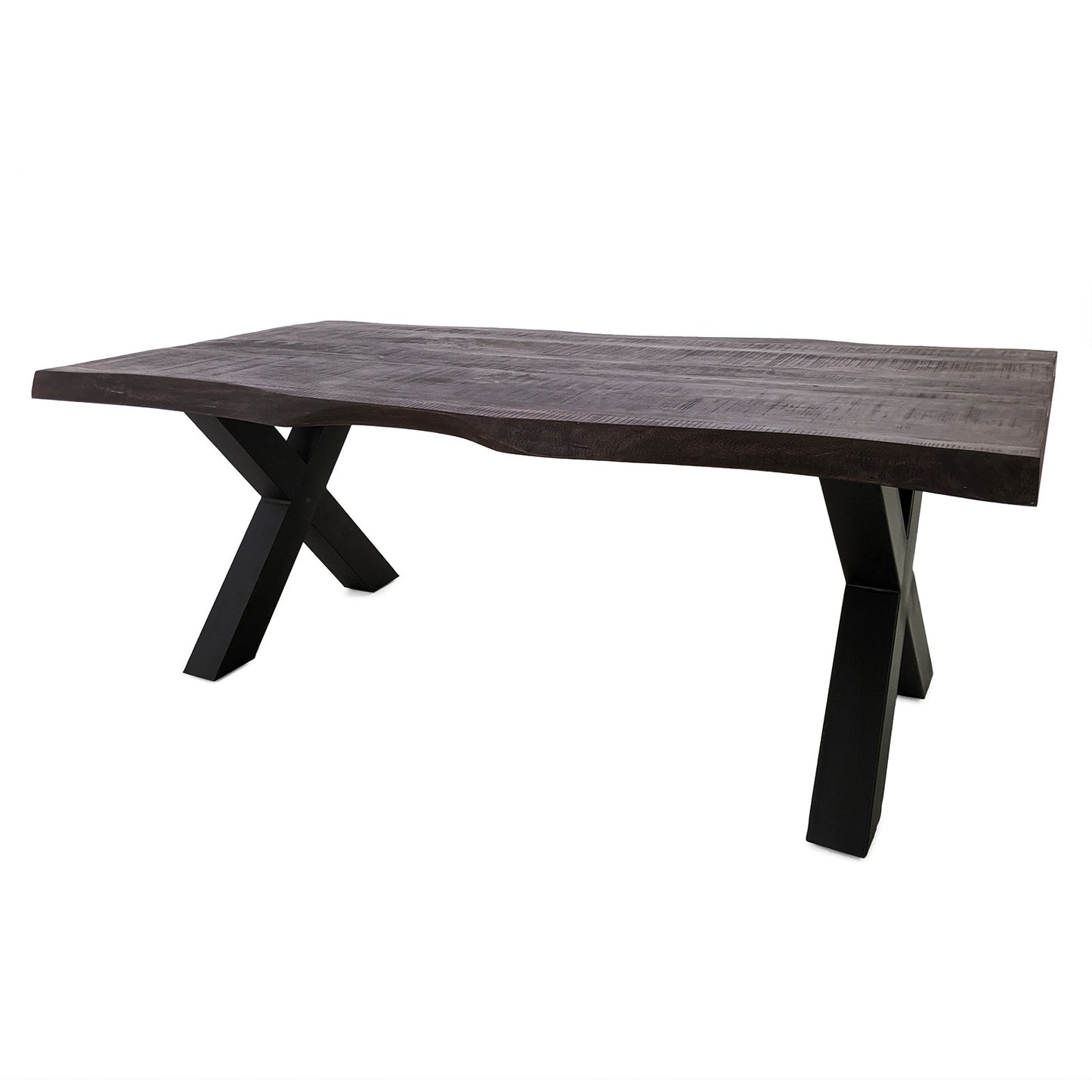 
                  
                    Esstisch 160 x 90 cm Massivholz Antik Kolonial / X-Fuß - Marten
                  
                