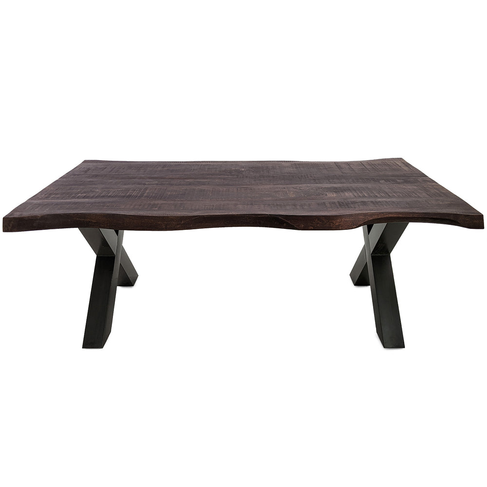 
                  
                    Esstisch 160 x 90 cm Massivholz Antik Kolonial / X-Fuß - Marten
                  
                