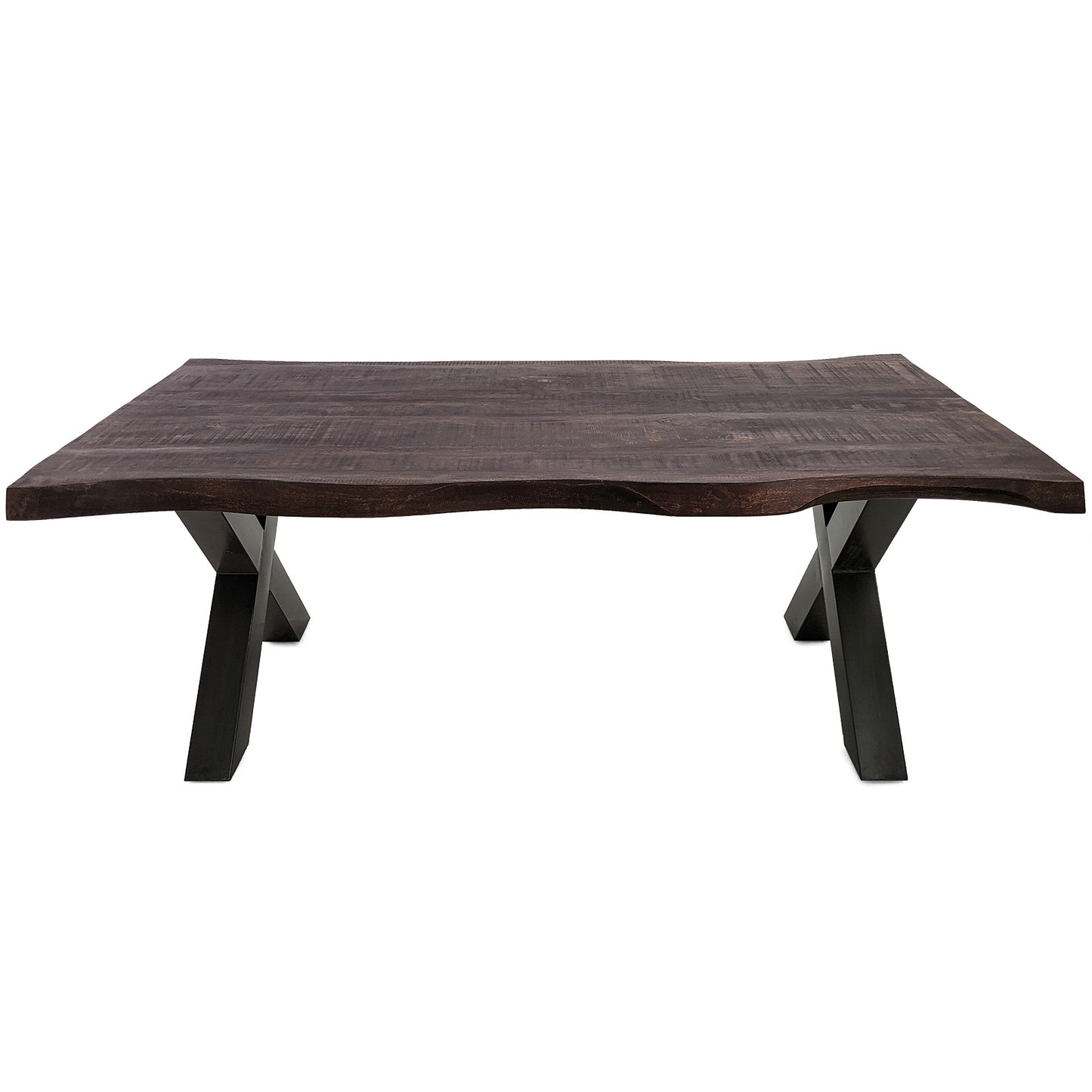 
                  
                    Esstisch 160 x 90 cm Massivholz Antik Kolonial / X-Fuß - Marten
                  
                