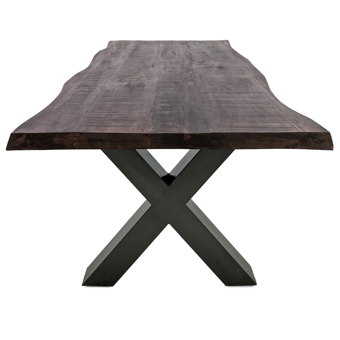 
                  
                    Esstisch 160 x 90 cm Massivholz Antik Kolonial / X-Fuß - Marten
                  
                