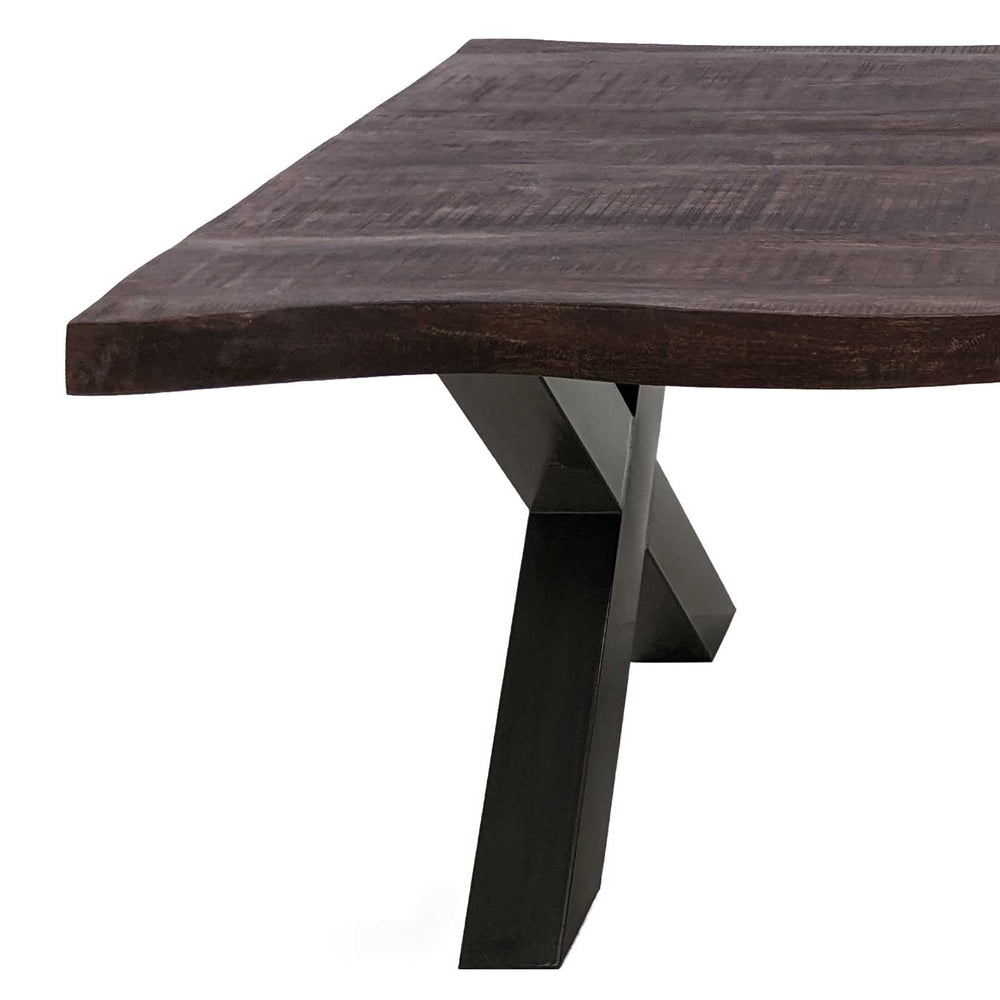 
                  
                    Esstisch 160 x 90 cm Massivholz Antik Kolonial / X-Fuß - Marten
                  
                