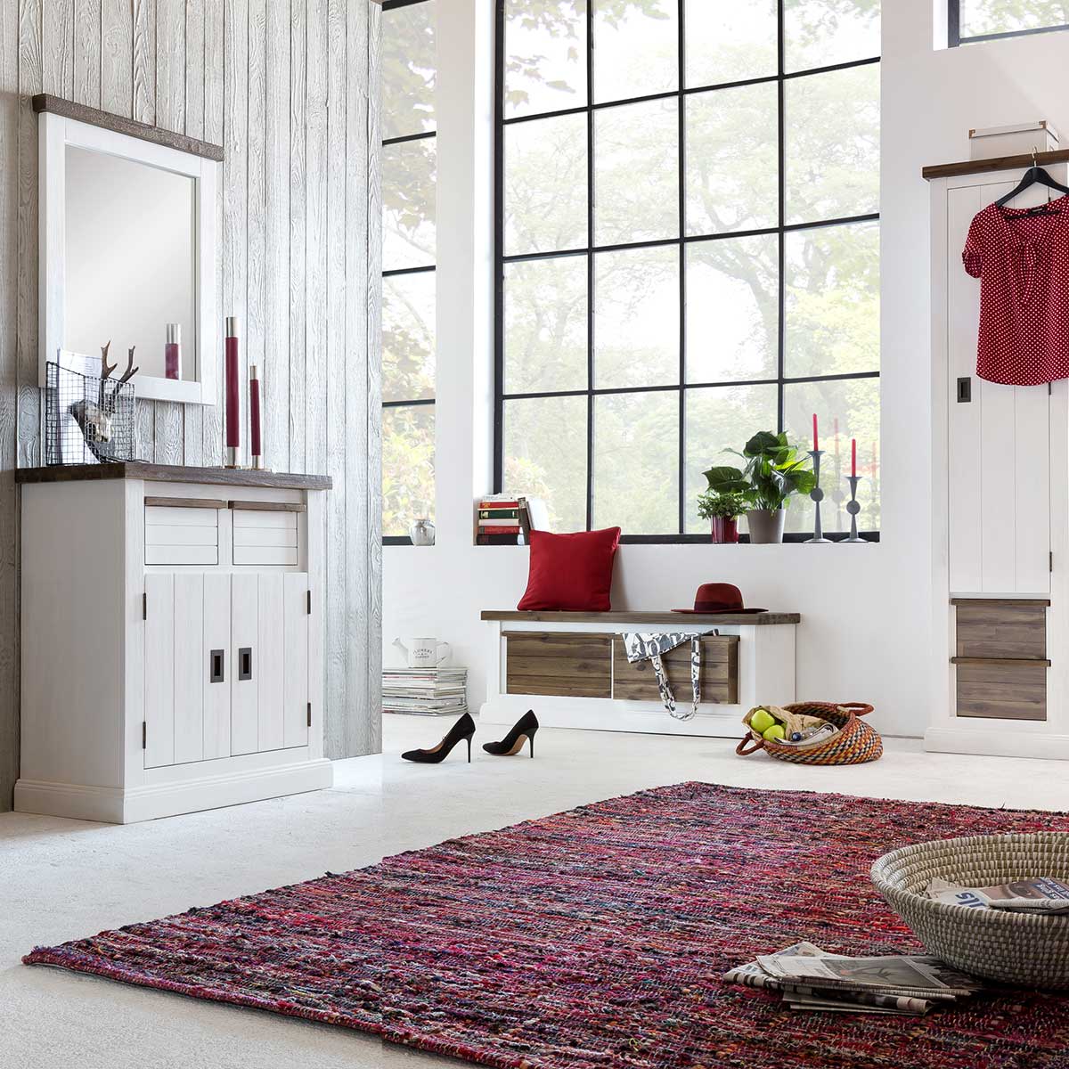 
                  
                    Anrichte Garderobe Akazie massiv Loft
                  
                