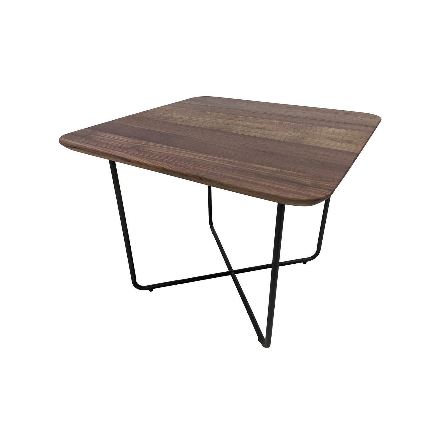 
                  
                    Couchtisch 60 x 60 cm Nussbaum massiv / Metall - Waru
                  
                