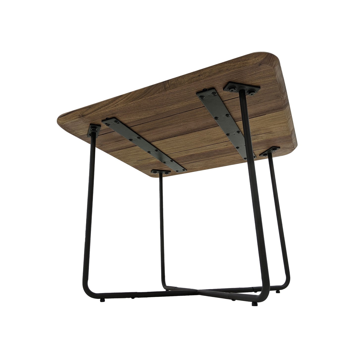 
                  
                    Couchtisch 60 x 60 cm Nussbaum massiv / Metall - Waru
                  
                