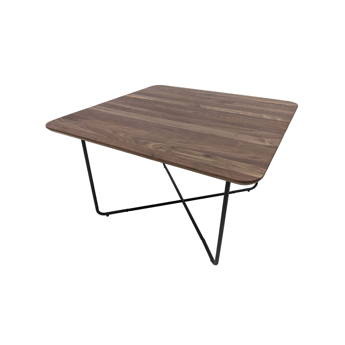 
                  
                    Couchtisch 80 x 80 cm Nussbaum massiv / Metall - Waru
                  
                