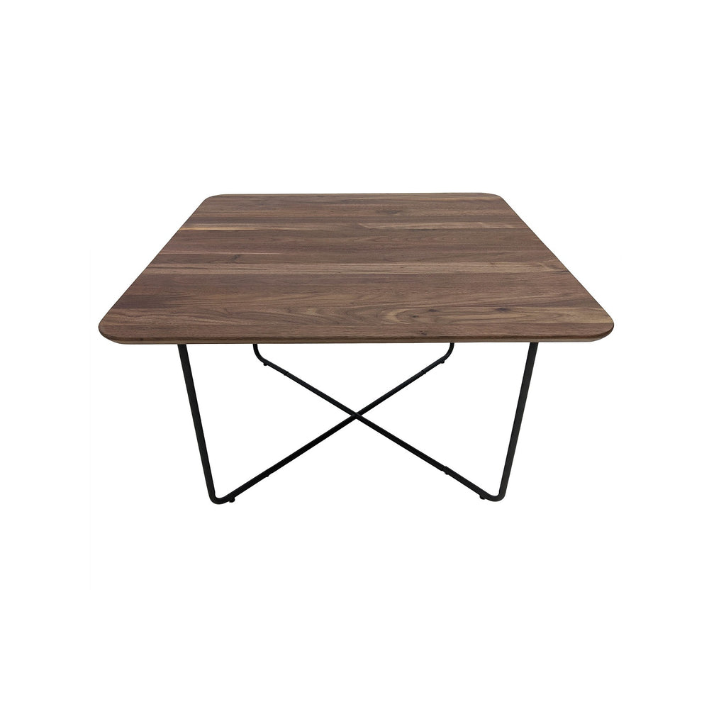 
                  
                    Couchtisch 80 x 80 cm Nussbaum massiv / Metall - Waru
                  
                