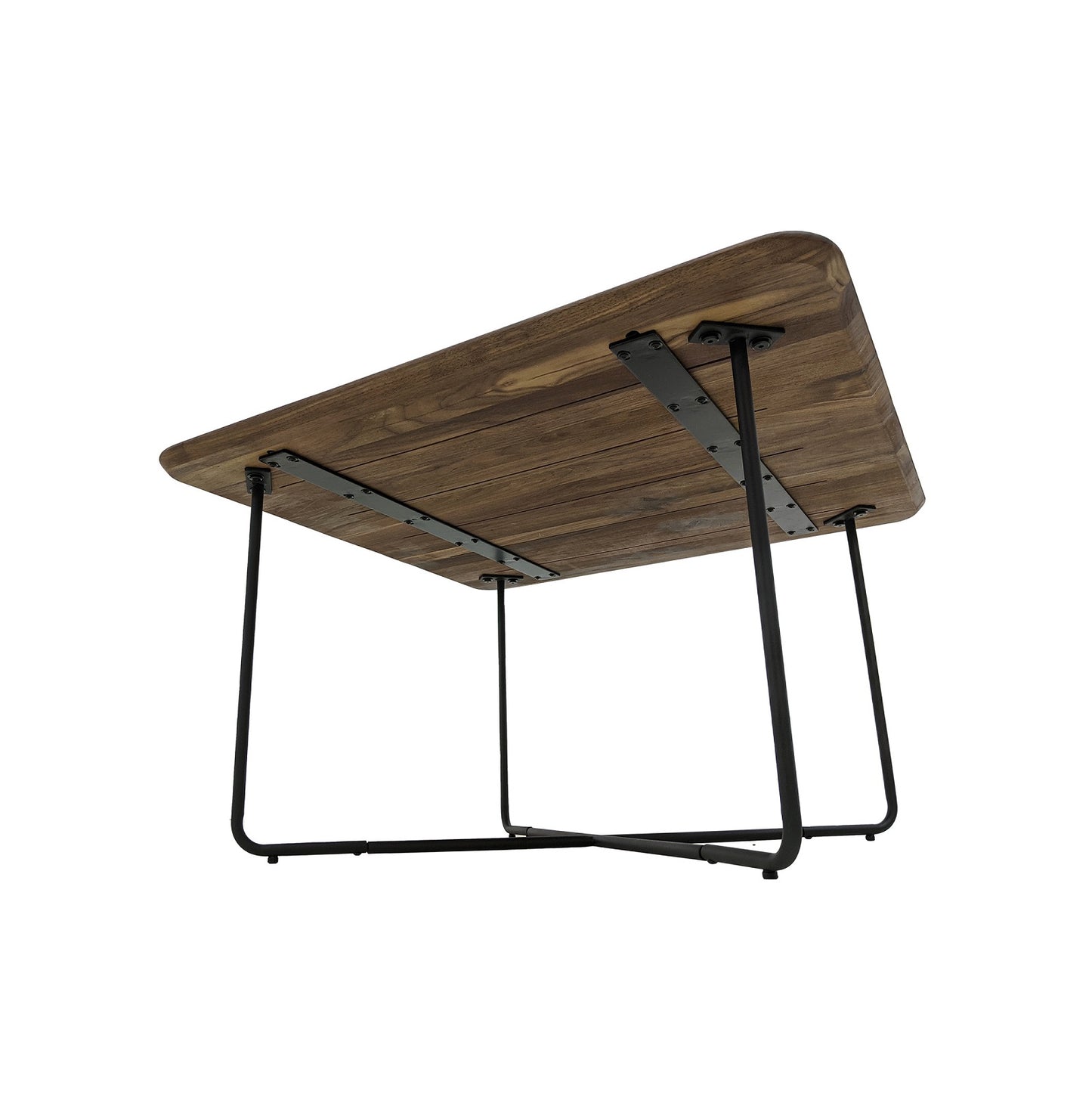 
                  
                    Couchtisch 80 x 80 cm Nussbaum massiv / Metall - Waru
                  
                