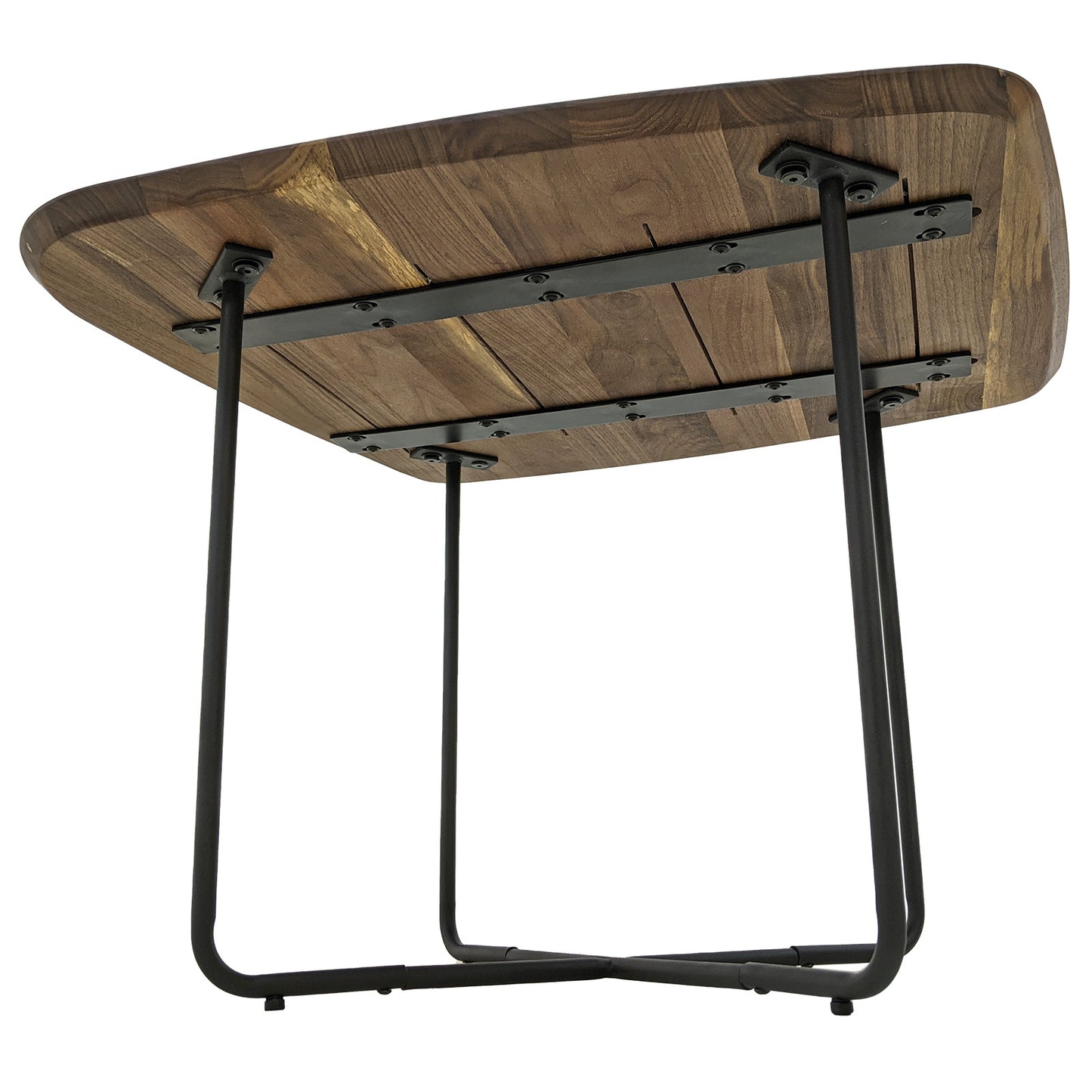
                  
                    Couchtisch 69 x 58 cm Nussbaum massiv / Metall - Waru
                  
                