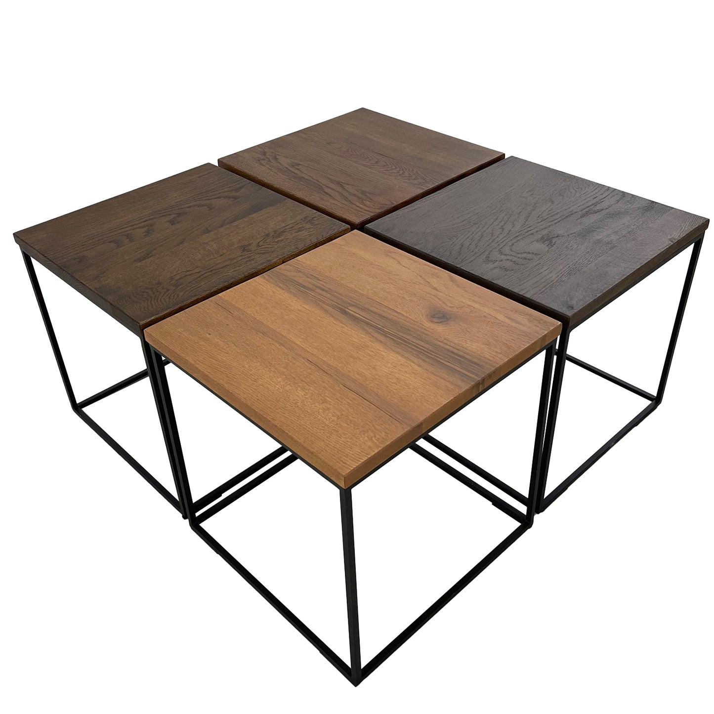 
                  
                    Beistelltisch 40 x 40 cm Eiche massiv grau - Cube
                  
                