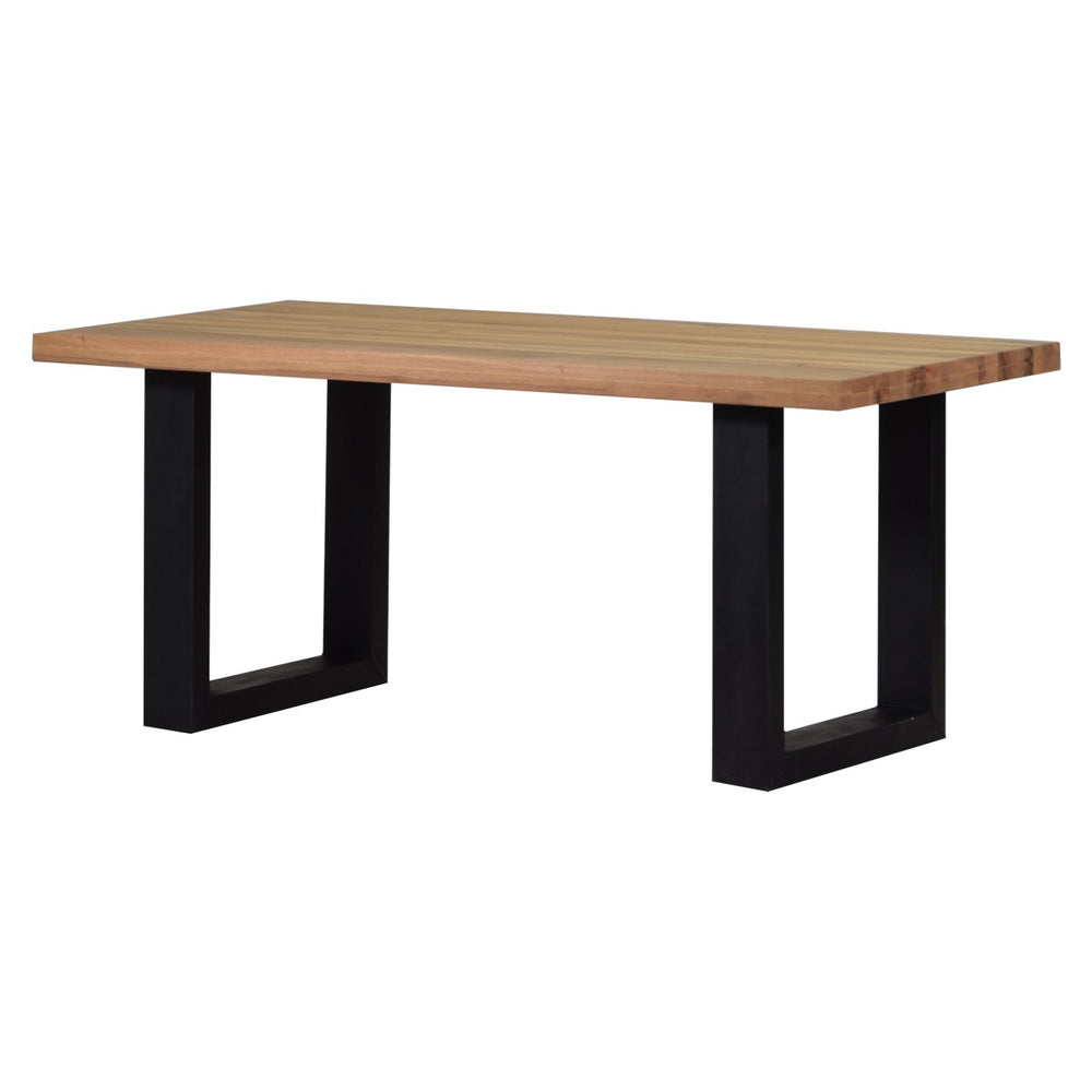 Esstisch Eiche massiv/Metall 180 x 90 cm Baran