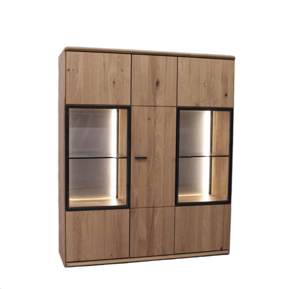 Highboard Wildeiche massiv soft gebürstet - Wöstmann Messemuster