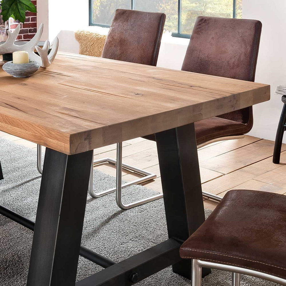 
                  
                    Esstisch Eiche massiv/Metall 180 x 90 cm Laval
                  
                