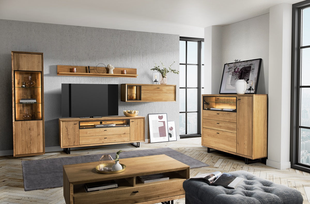 
                  
                    Sideboard Front Eiche massiv / Metall - Vigo
                  
                