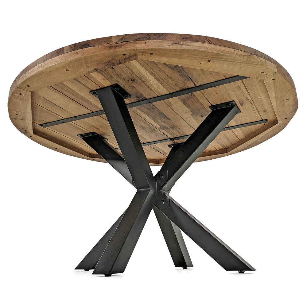 
                  
                    Esstisch rund 120 cm Eiche massiv / Metall - Star
                  
                