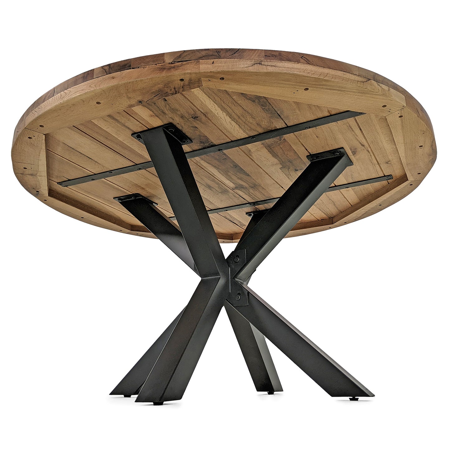 
                  
                    Esstisch rund 120 cm Eiche massiv / Metall - Star
                  
                