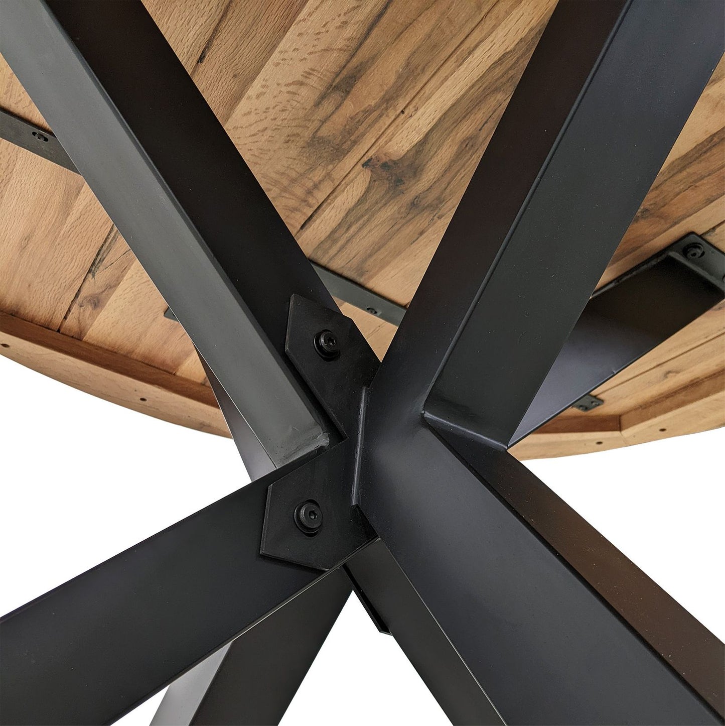 
                  
                    Esstisch rund 120 cm Eiche massiv / Metall - Star
                  
                