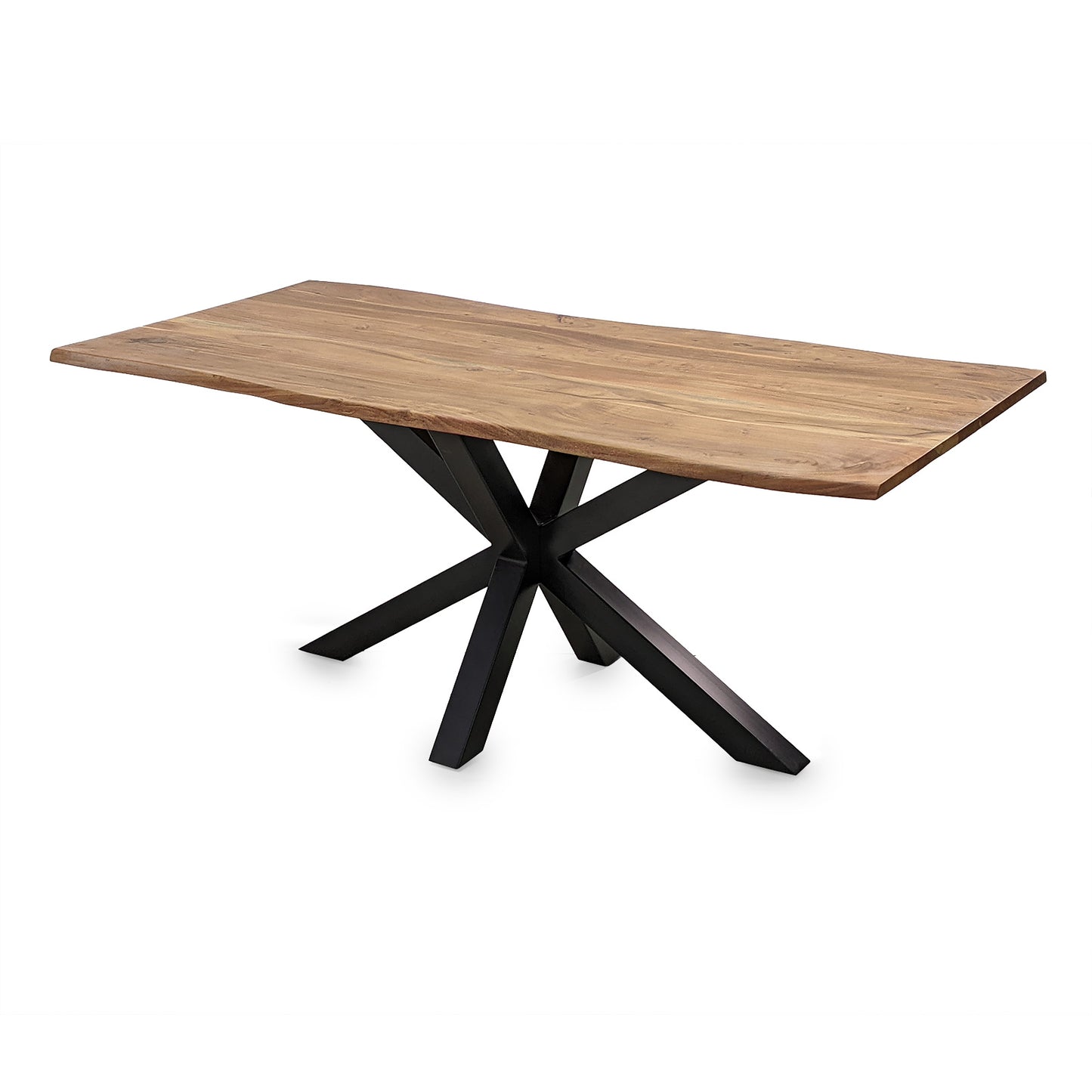 
                  
                    Esstisch Akazie Massivholz 140 x 80 cm Sterngestell Metall - Kant
                  
                