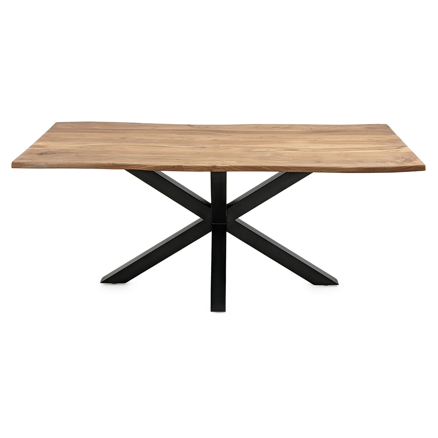 
                  
                    Esstisch Akazie Massivholz 140 x 80 cm Sterngestell Metall - Kant
                  
                