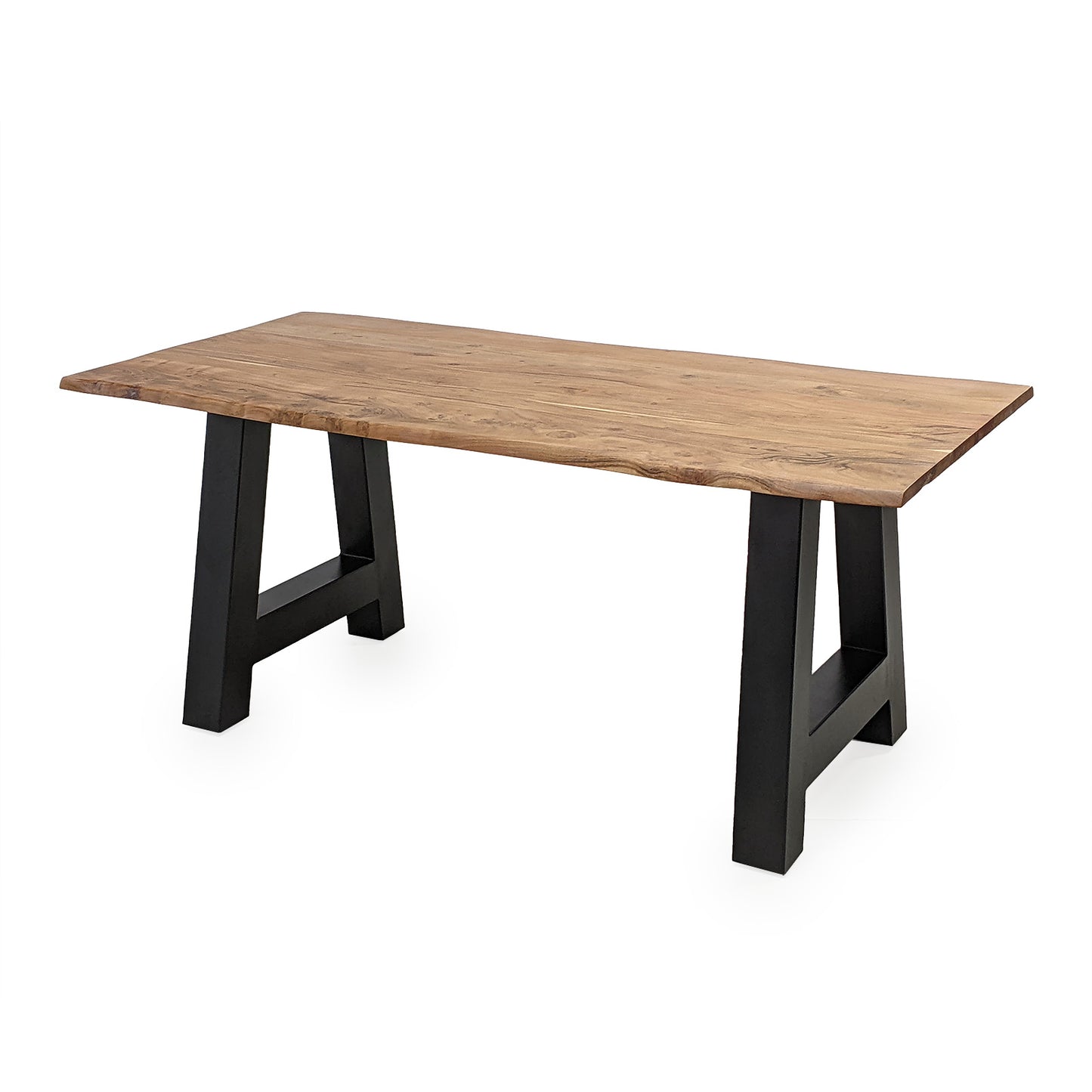 
                  
                    Baumkantentisch 200 x 100 cm Akazie massiv A-Gestell Metall - Kant
                  
                