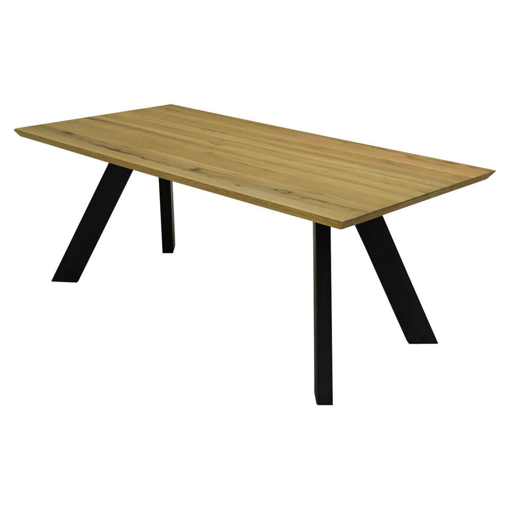 Esstisch Eiche massiv/Metall 180 x 90 cm Baloo