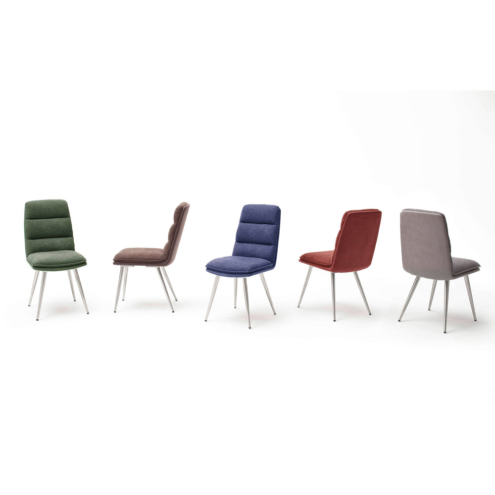 
                  
                    Polsterstuhl 2er-Set Strukturstoff cappuccino / Edelstahlgestell - Fida
                  
                