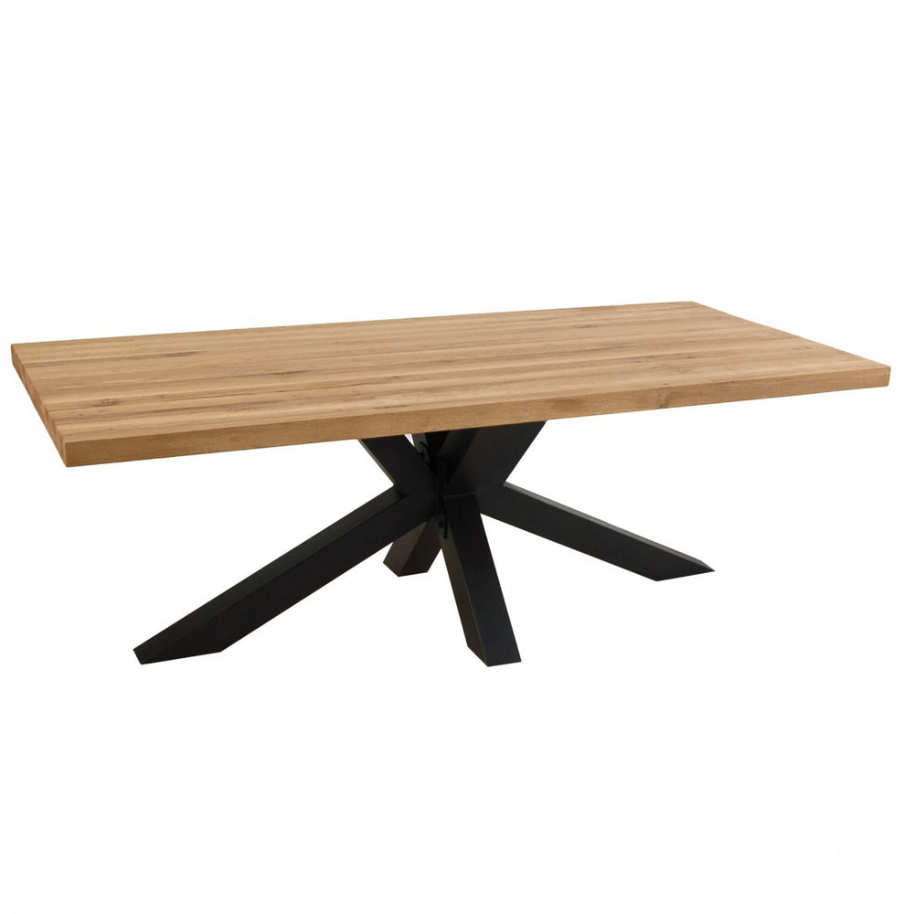 Esstisch 220 x 100 cm Eiche massiv / Metall - Star