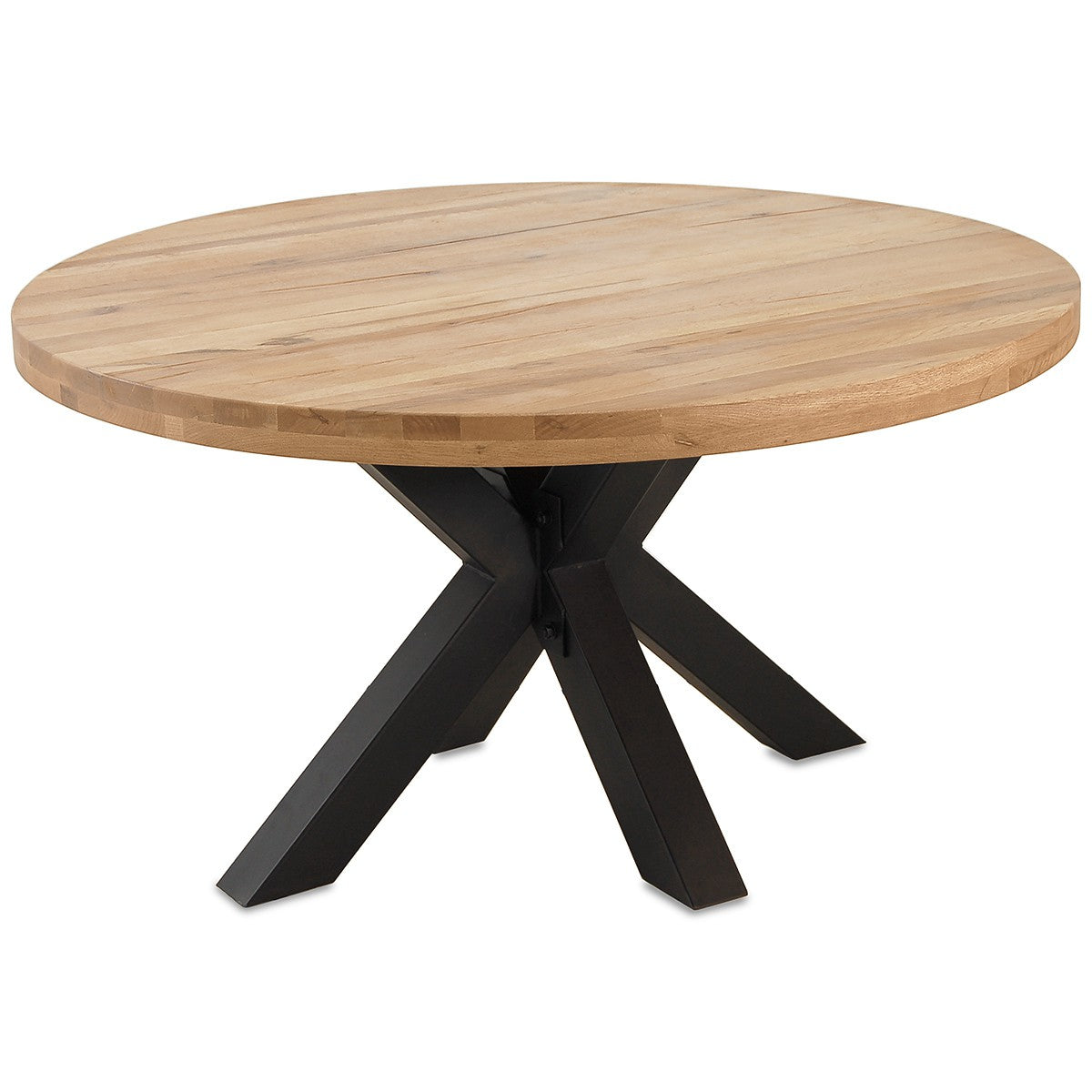
                  
                    Esstisch rund 100 cm Eiche massiv / Metall - Star
                  
                