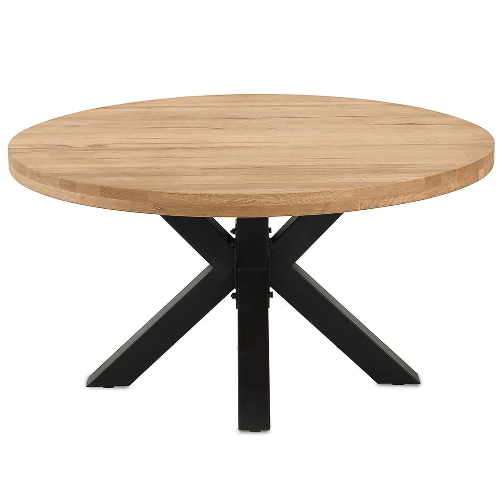 
                  
                    Esstisch rund 100 cm Eiche massiv / Metall - Star
                  
                