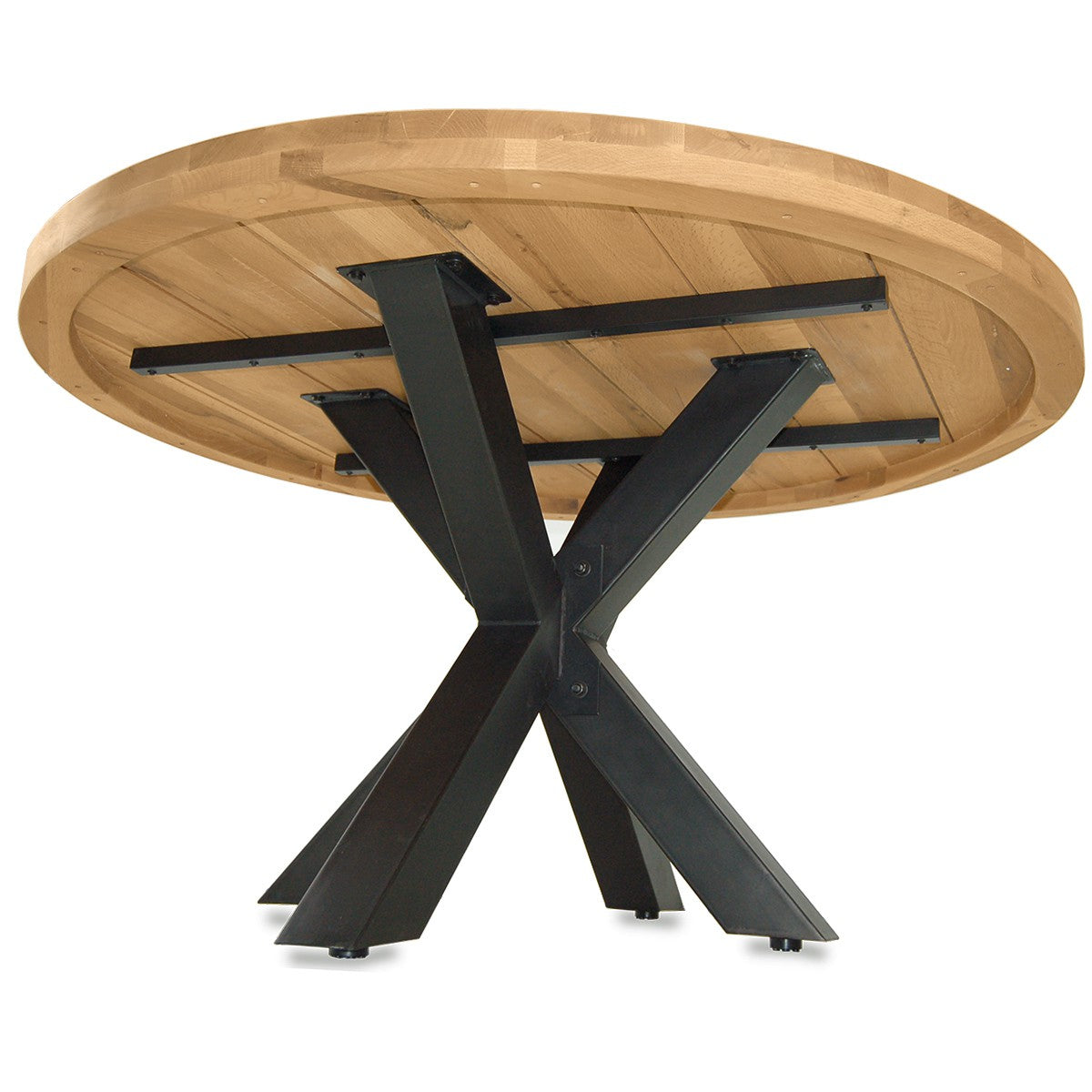 
                  
                    Esstisch rund 100 cm Eiche massiv / Metall - Star
                  
                