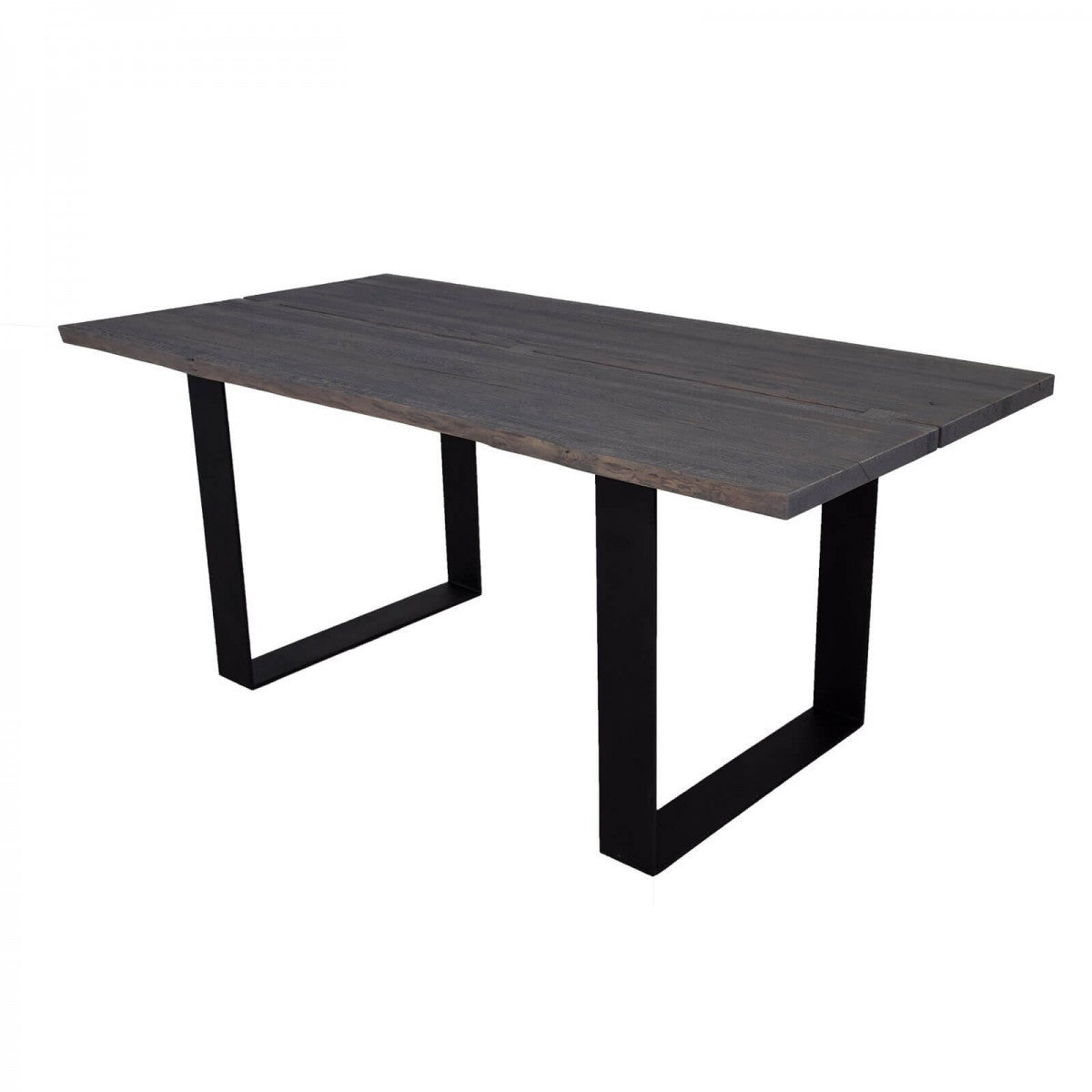 
                  
                    Esstisch 180 x 90 cm Wildeiche massiv grau geölt / Metall Natural Shape
                  
                