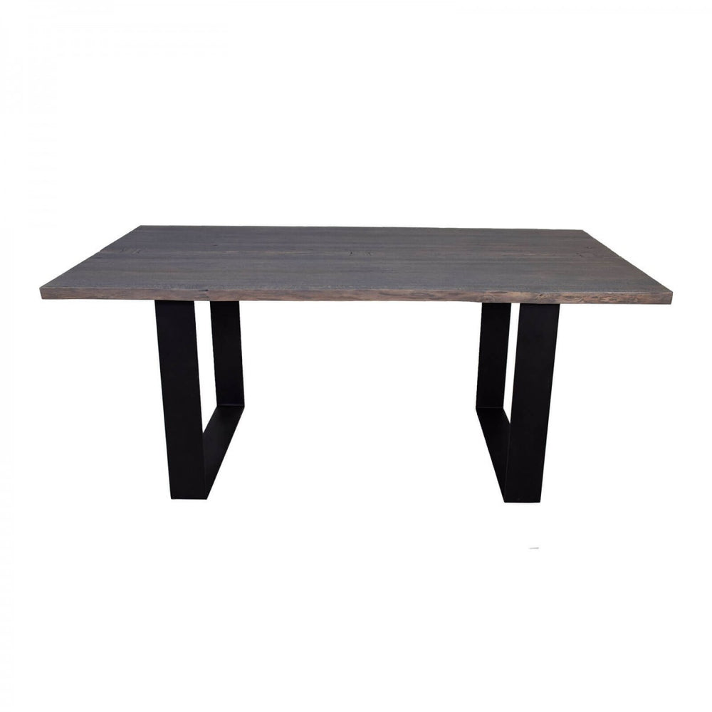 
                  
                    Esstisch 180 x 90 cm Wildeiche massiv grau geölt / Metall Natural Shape
                  
                