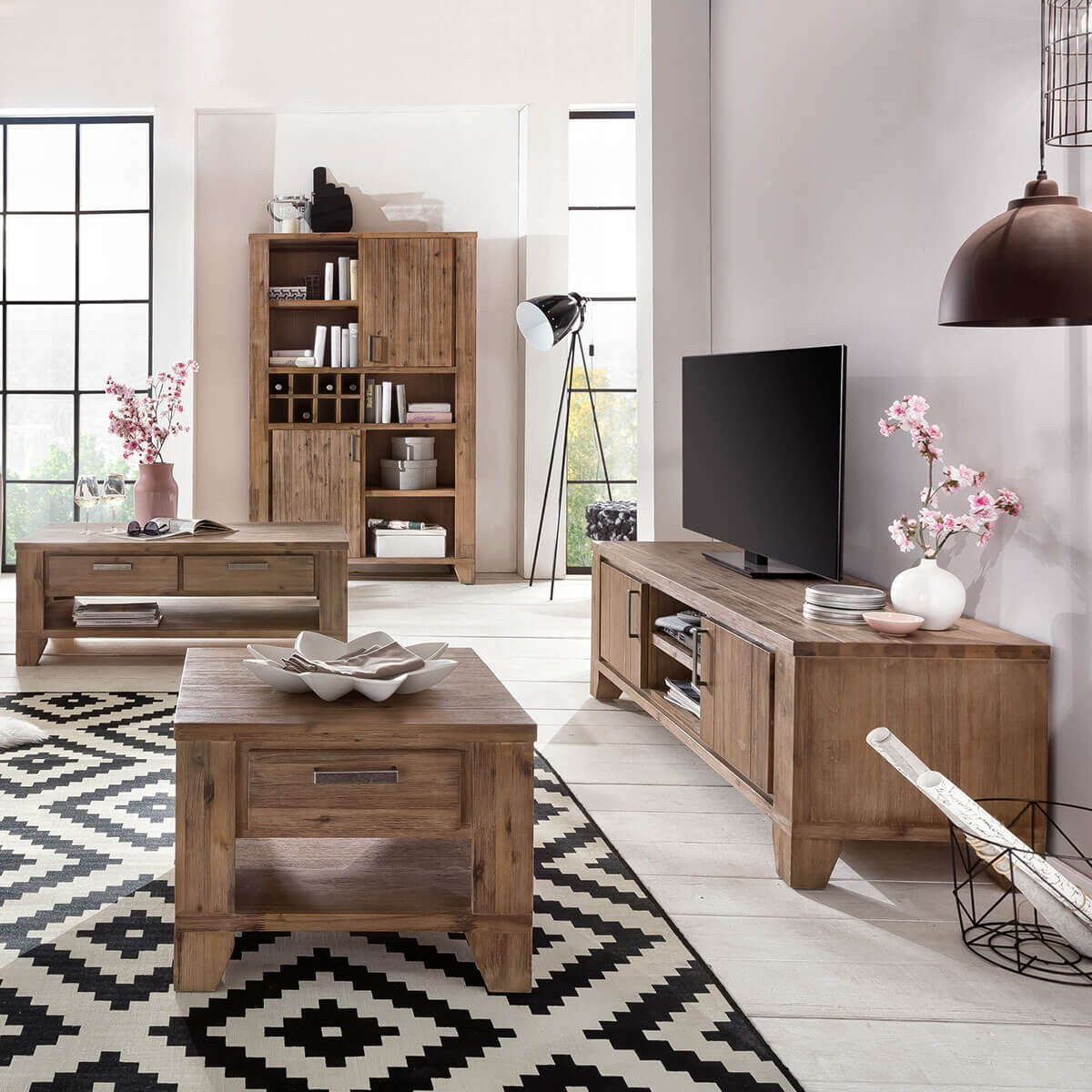 
                  
                    Esstisch Akazie massiv 180 x 100 cm Braun gebürstet Avora
                  
                