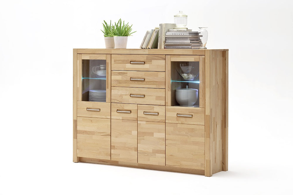 Highboard Kernbuche massiv geölt keilverzinkt Svenja