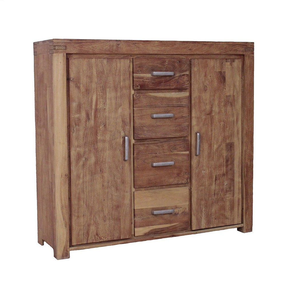 Highboard Sheesham Hartholz massiv Famosa