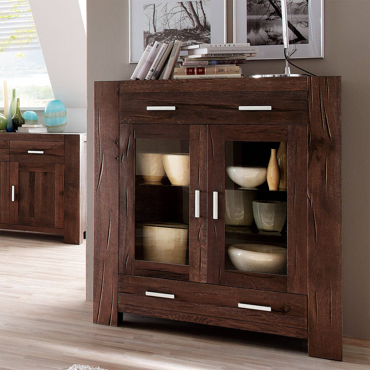 
                  
                    Multischrank Eiche massiv Räucheröl-Optik Braxton
                  
                