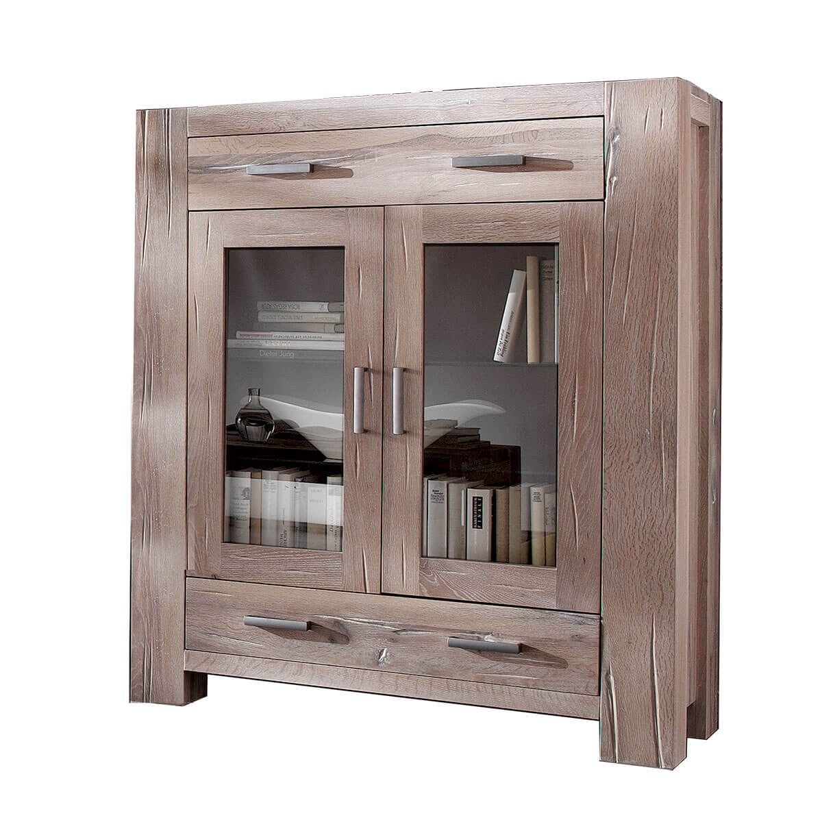 
                  
                    Multischrank Eiche massiv Weiß gekälkt Braxton
                  
                