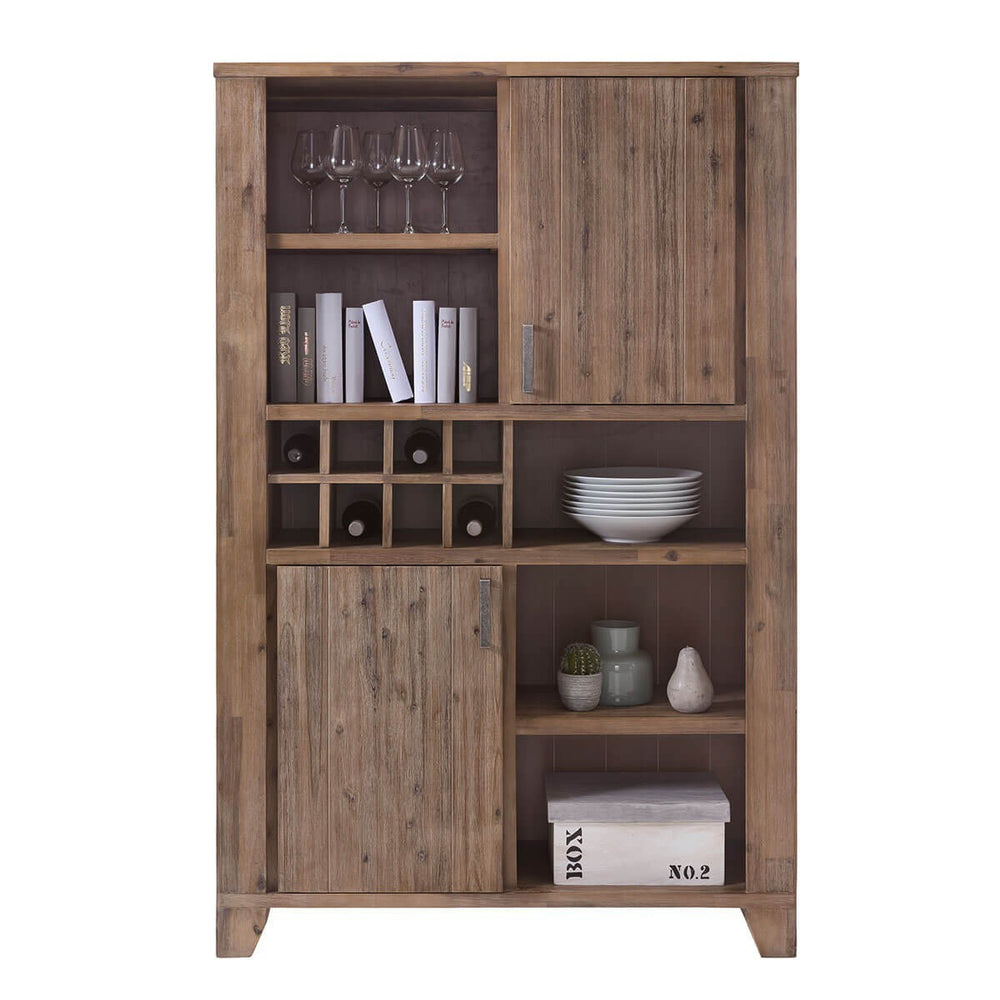 Highboard Akazie massiv Braun gebürstet Avora