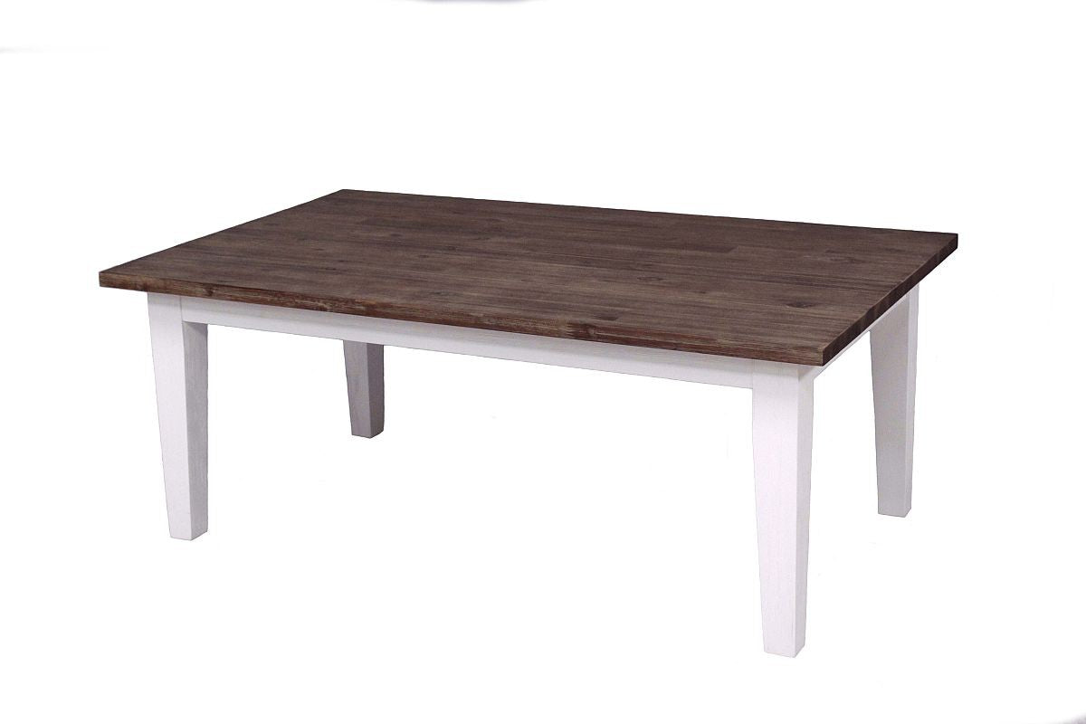 
                  
                    Couchtisch 120 x 70 cm Akazie massiv Weiß/Cappuccino gebürstet Lalé
                  
                