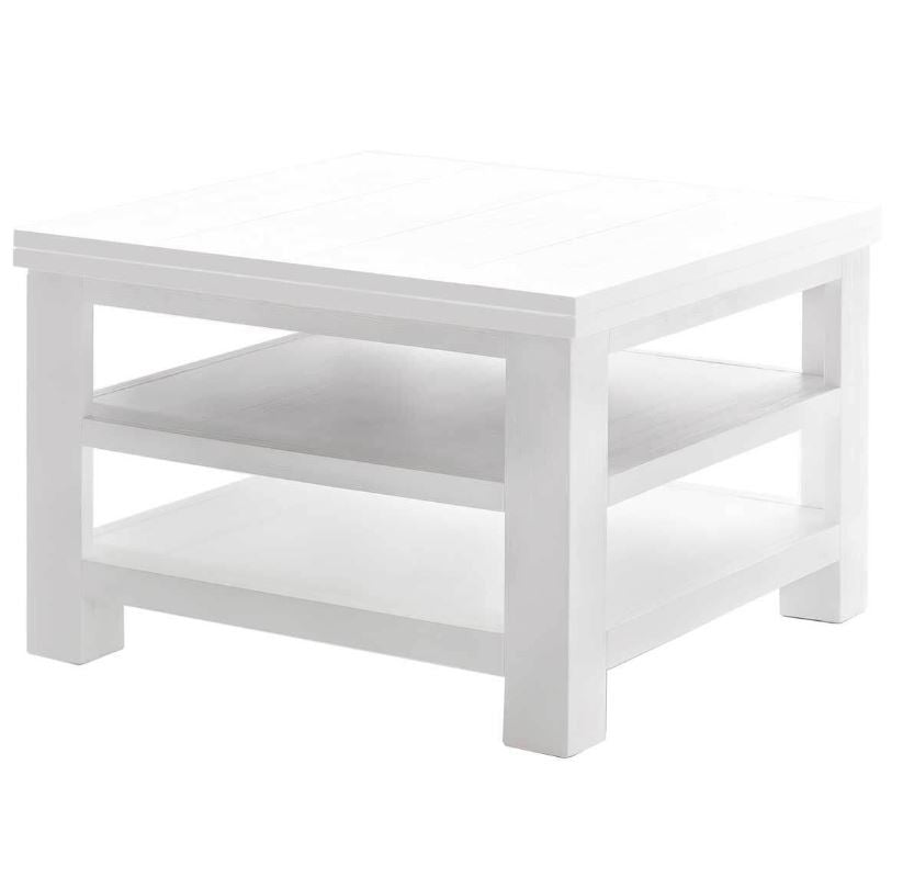 
                  
                    Couchtisch 65 x 65 cm Akazie massiv Weiß Lyron
                  
                